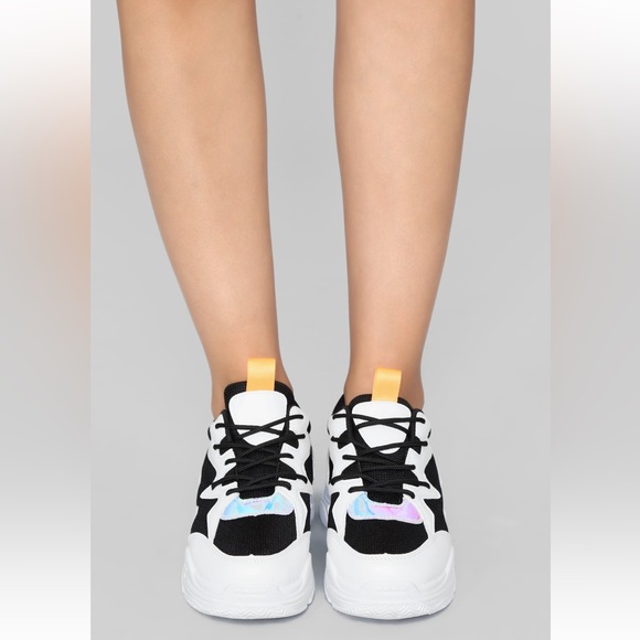 ❗️SOLD❗️NIB, CHUNKY HOLOGRAPHIC SNEAKERS - Picture 4 of 11